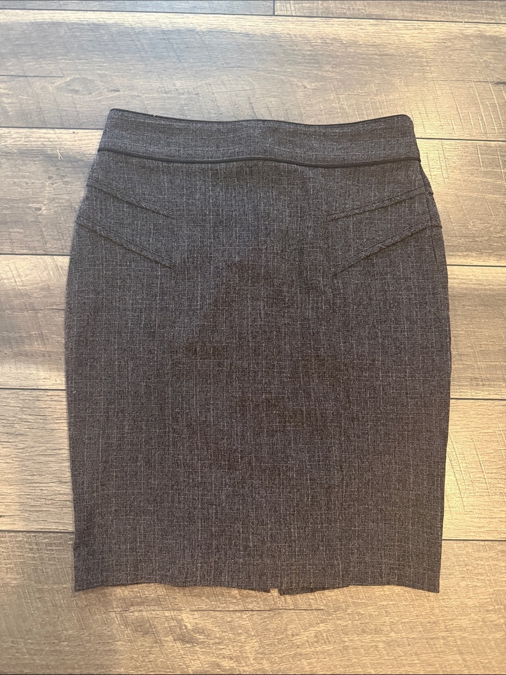 Tailored Pencil Skirt in Charcoal Gray